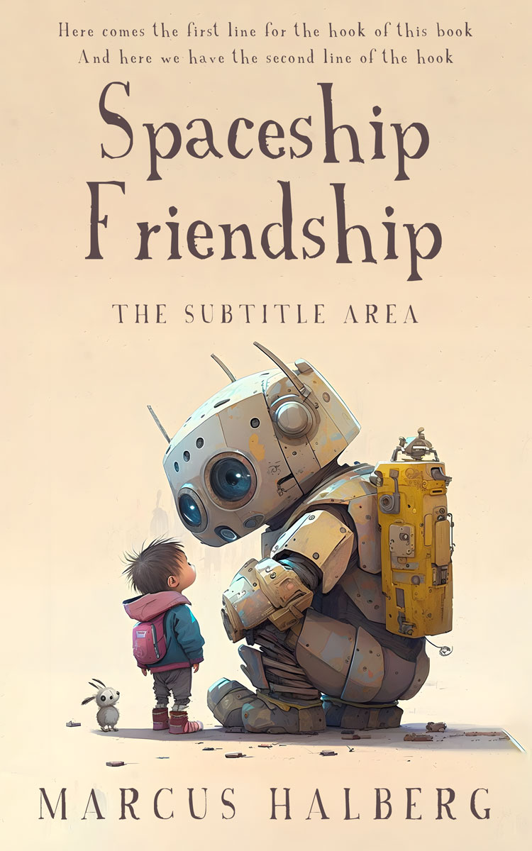 2D view of Premade Children's Book Cover - Albescent White