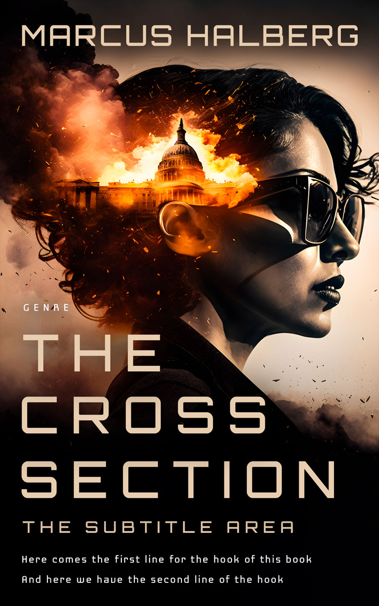 2D view of Premade Mystery & Thriller & Suspense Book Cover - Night Rider