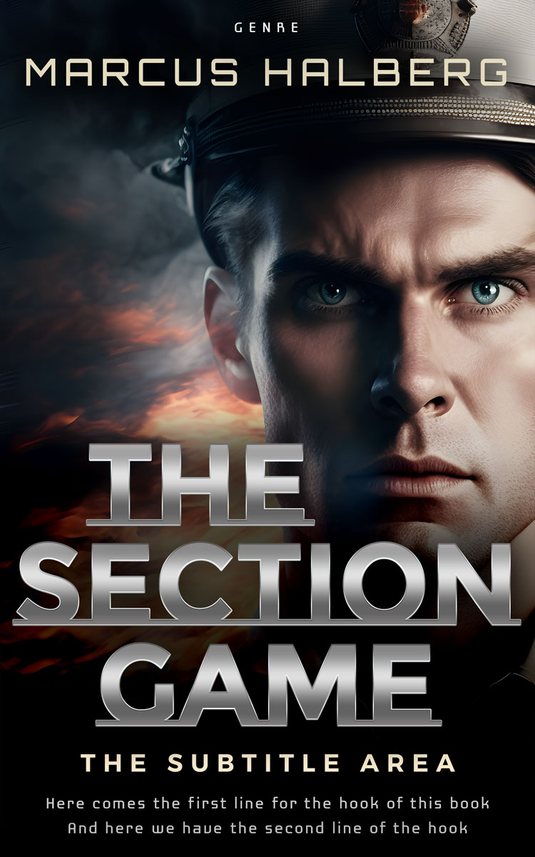 2D view of Premade Action & Adventure Book Cover - Silk