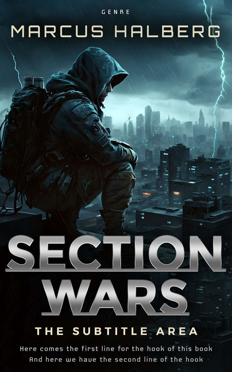 2D view of Bunker #27046 - Premade Mystery & Thriller & Suspense Book Cover