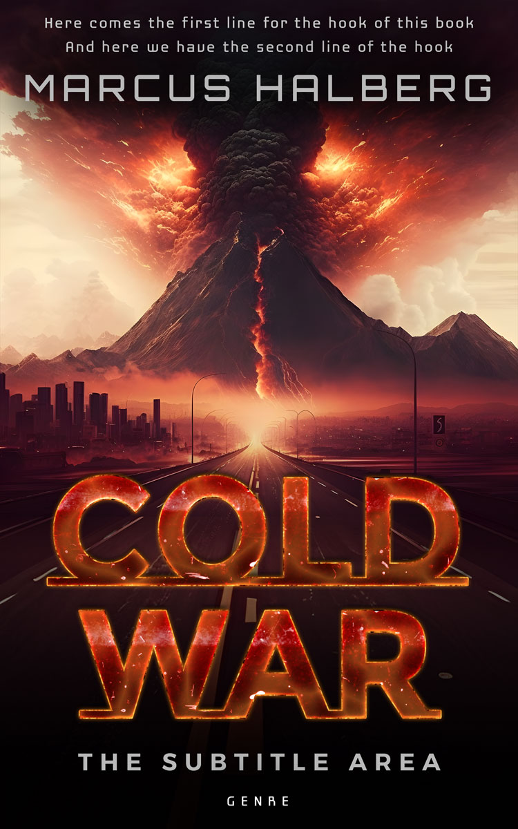 2D view of Premade Mystery & Thriller & Suspense Book Cover - Burning Sand