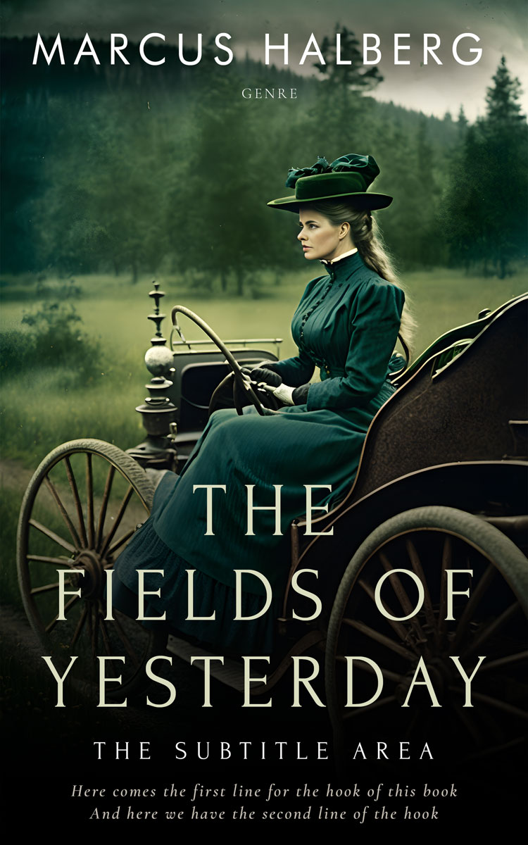 2D view of Racing Green #27145 - Premade Historical Book Cover