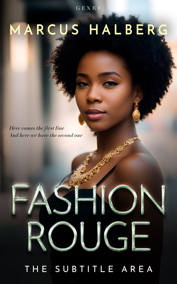 2D view of Soft Amber #27243 - Premade Romance Book Cover