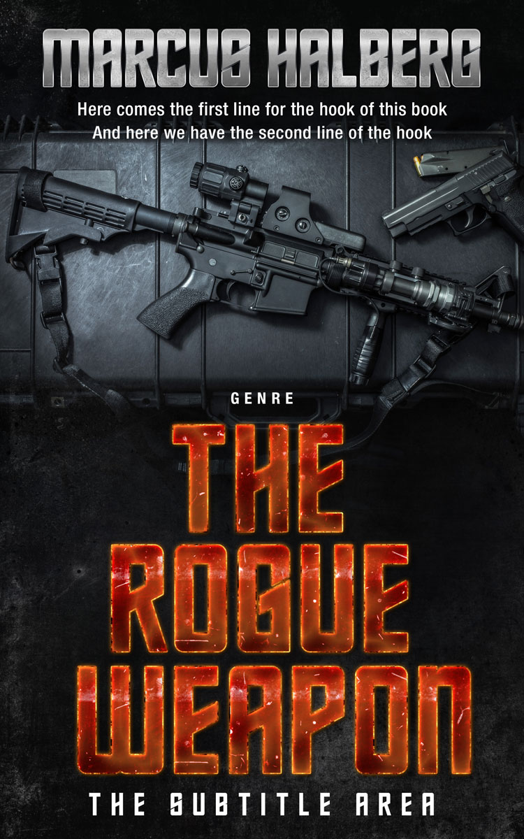 2D view of Shark #27274 - Premade Action & Adventure Book Cover