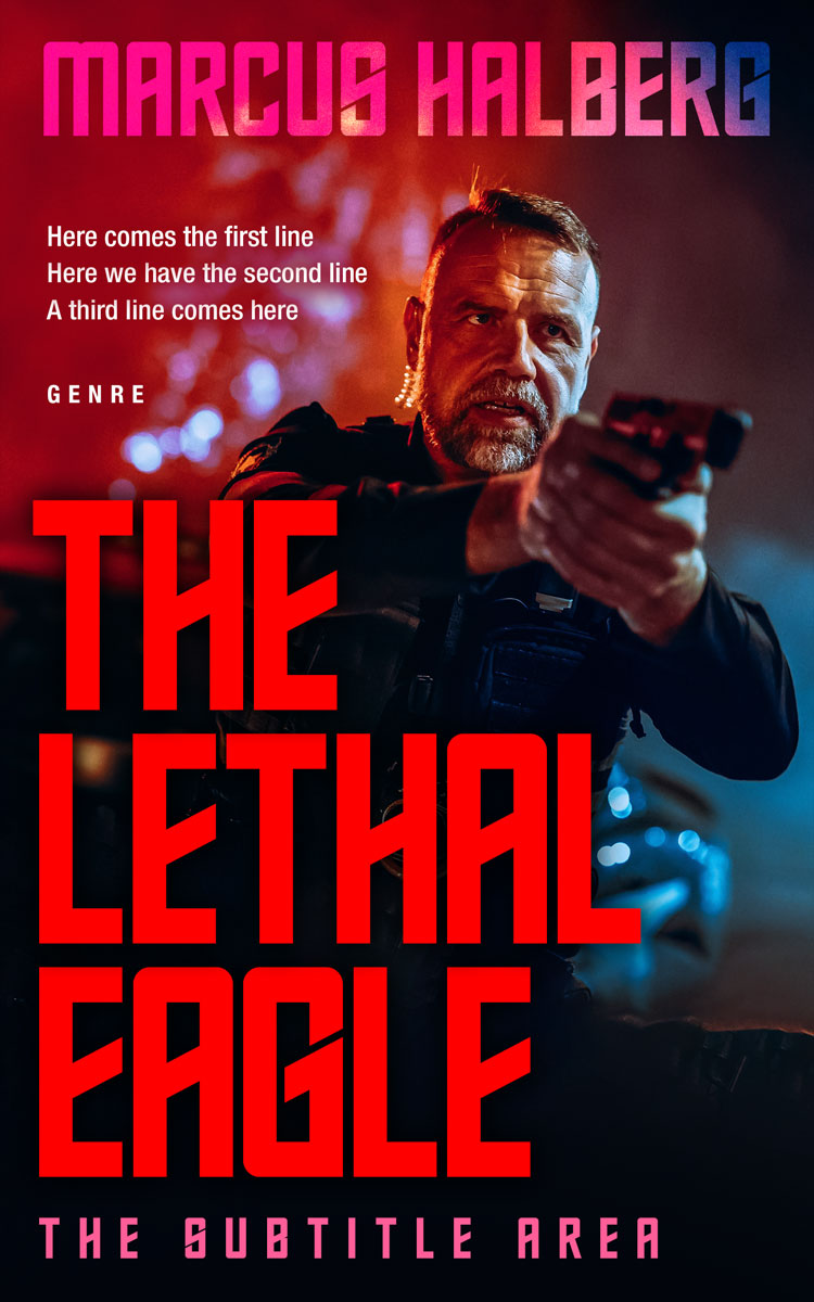 2D view of Premade Mystery & Thriller & Suspense Book Cover - Alizarin Crimson