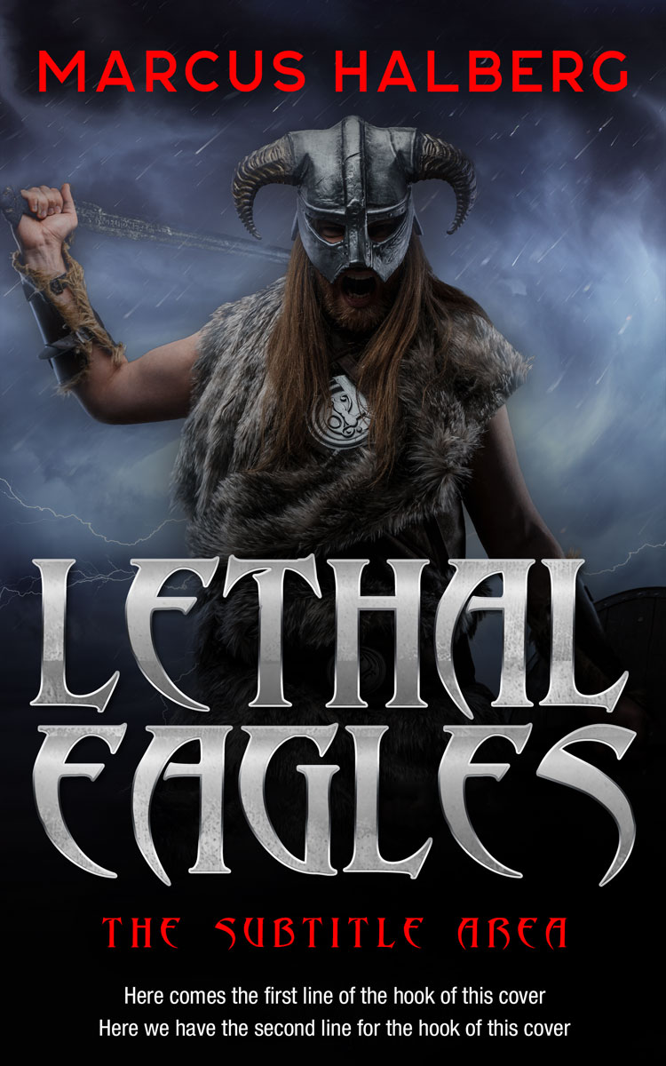 2D view of Premade Fantasy Book Cover - Shark