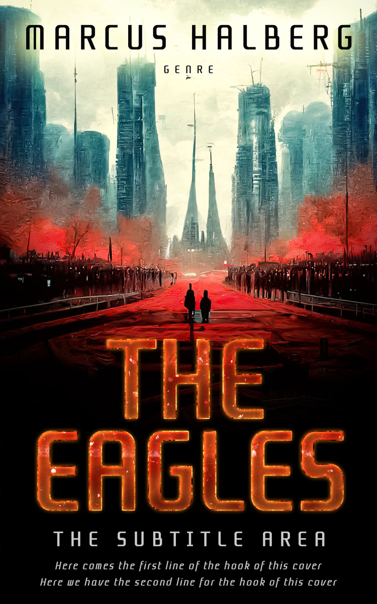 2D view of Premade Apocalyptica Book Cover - Cocoa Brown