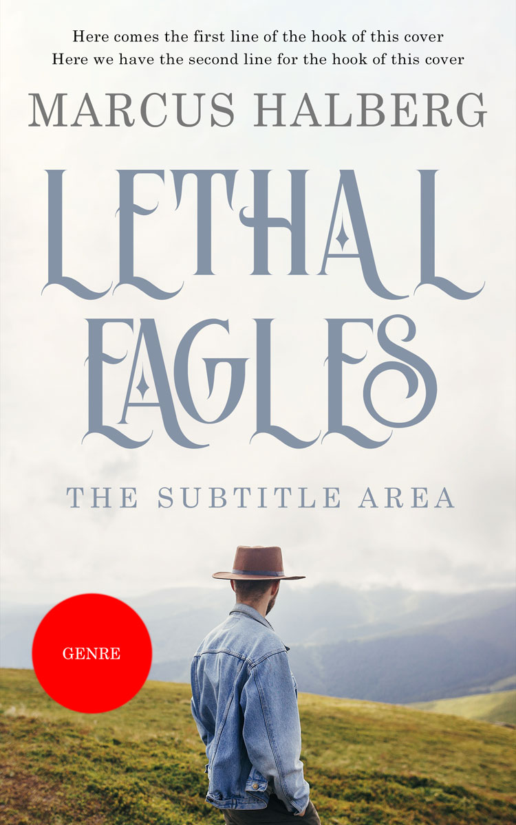 2D view of Premade Western Book Cover - Cararra