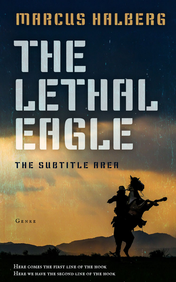 2D view of Premade Western Book Cover - Shark