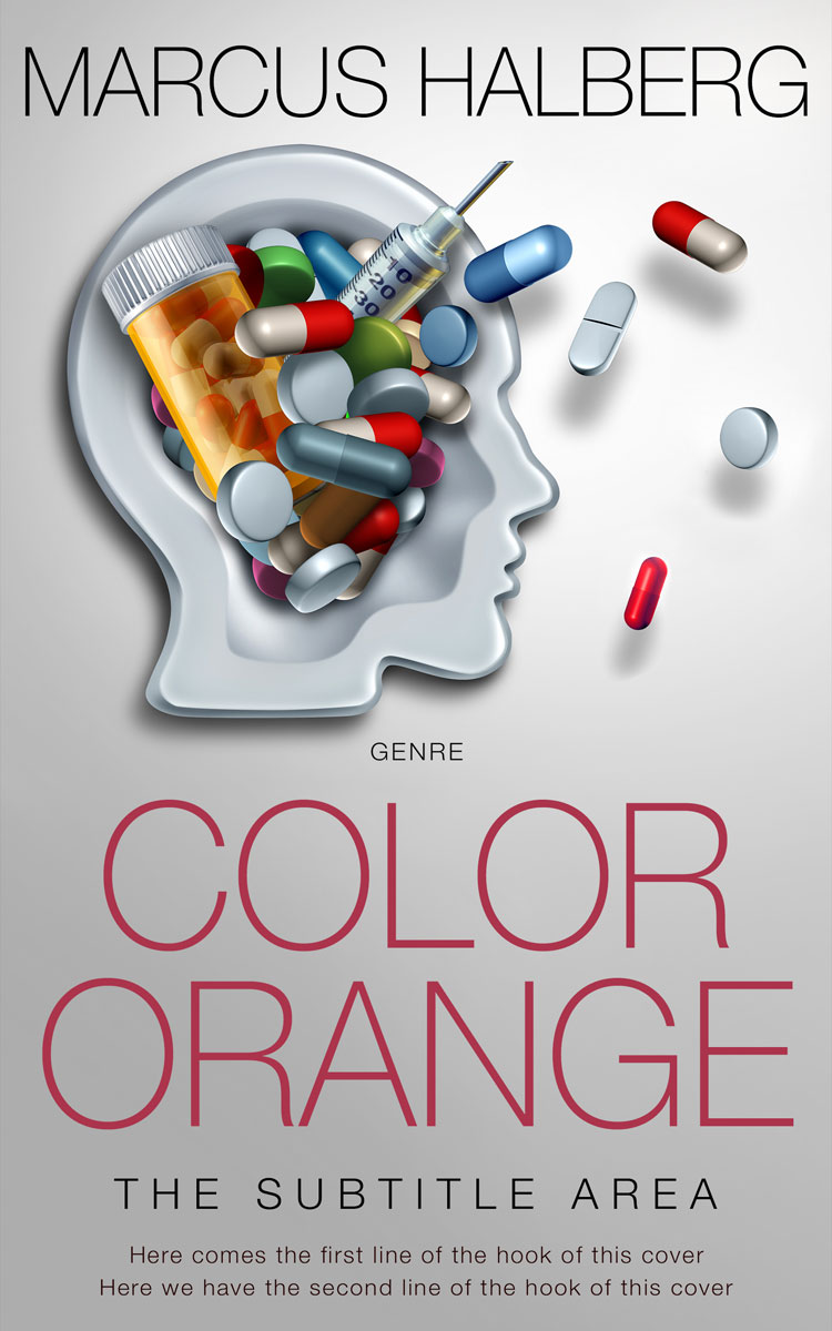 2D view of Premade Medical Book Cover - Silver Sand