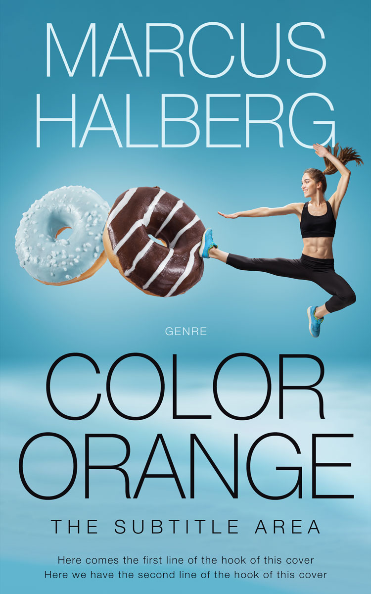 2D view of Premade Health & Dieting & Fitness Book Cover - Fountain Blue