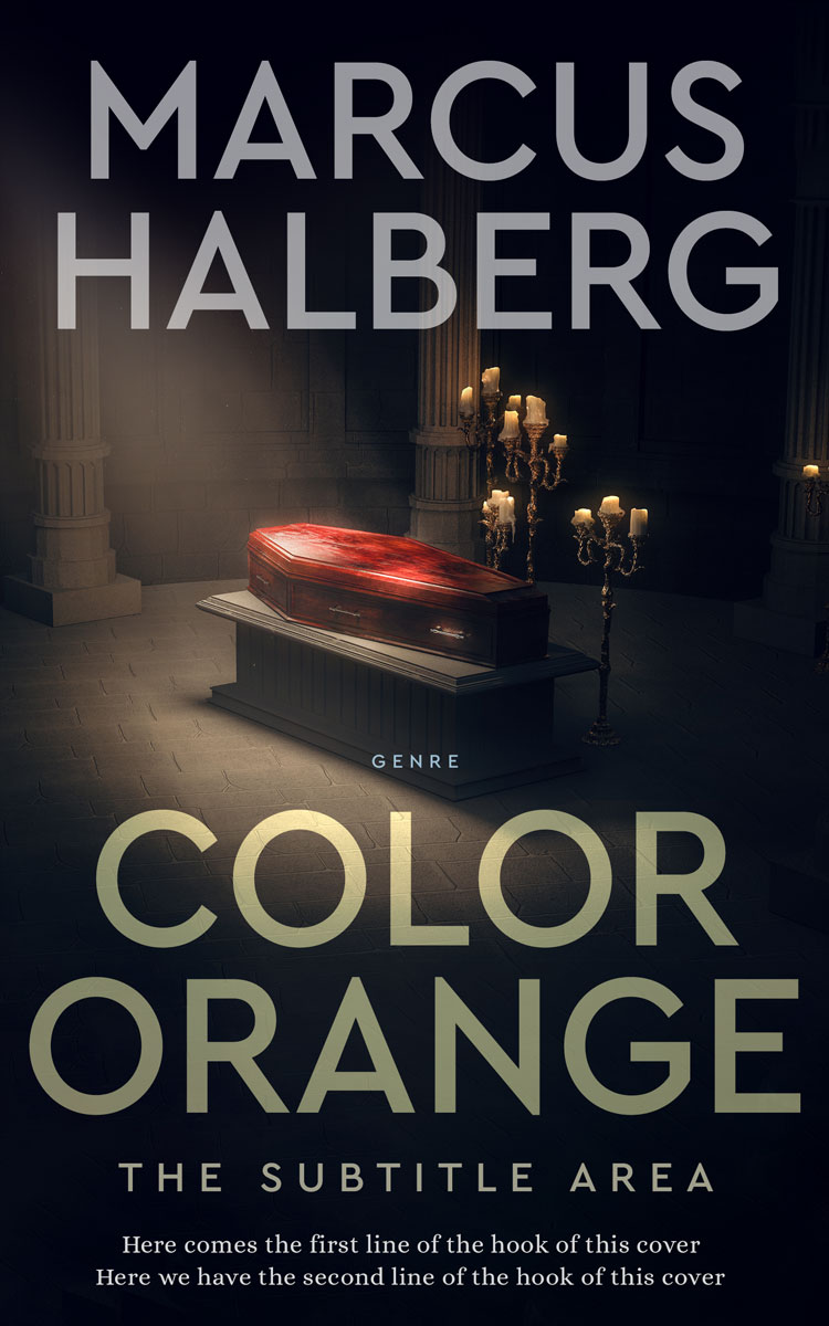 2D view of Premade Horror Book Cover - Vulcan