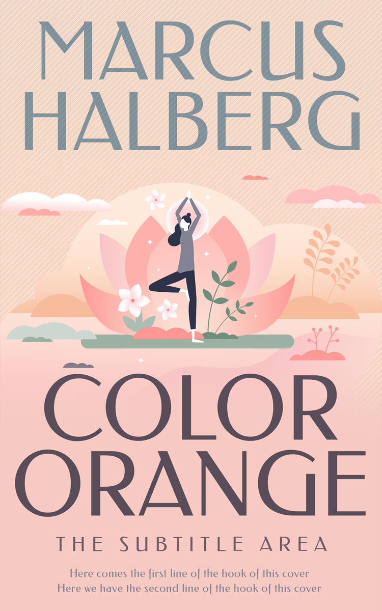 2D view of Premade Health & Mind & Body Book Cover - Mandys Pink