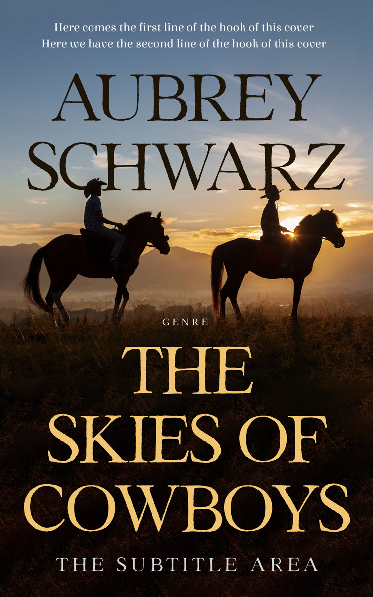 2D view of Premade Western Book Cover - Sorrell Brown
