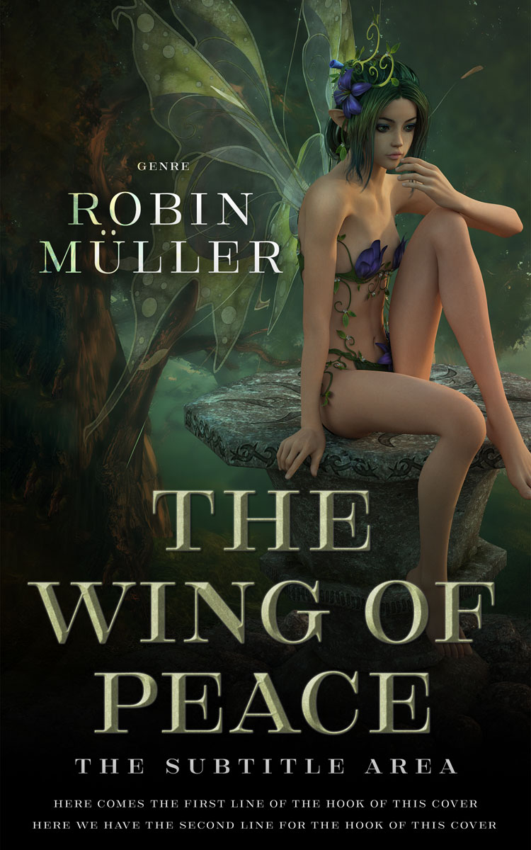 2D view of Log Cabin #27835 - Premade Fantasy Book Cover