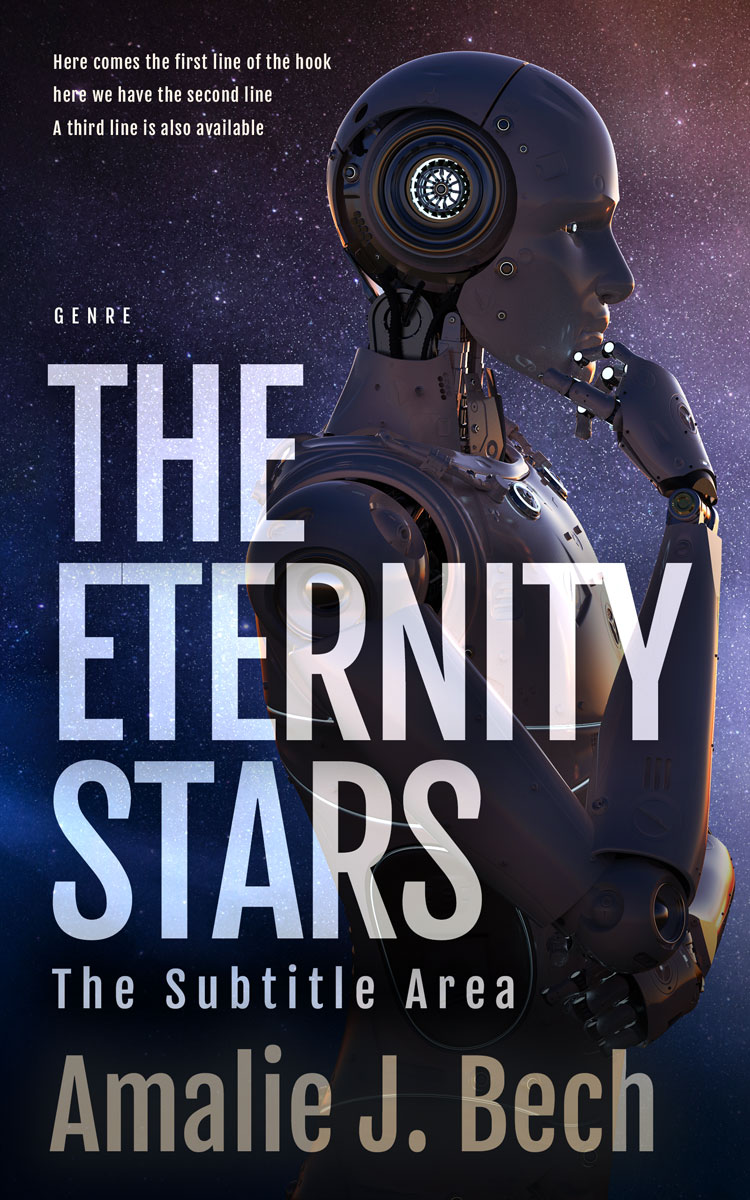 2D view of Steel Gray #27903 - Premade Science Fiction Book Cover