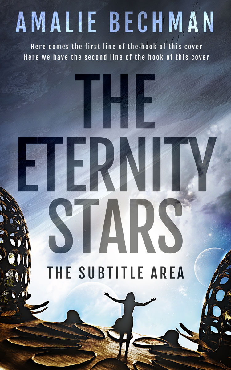 2D view of Bright Gray #27910 - Premade Science Fiction Book Cover