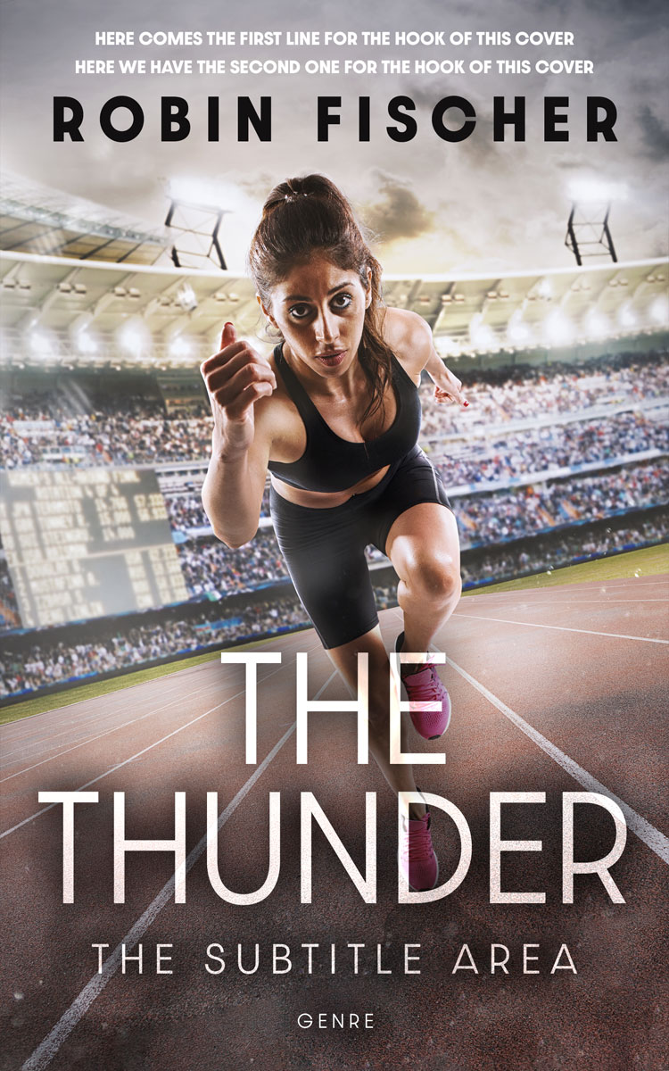 2D view of Premade Sports & Fitness Book Cover - Tide