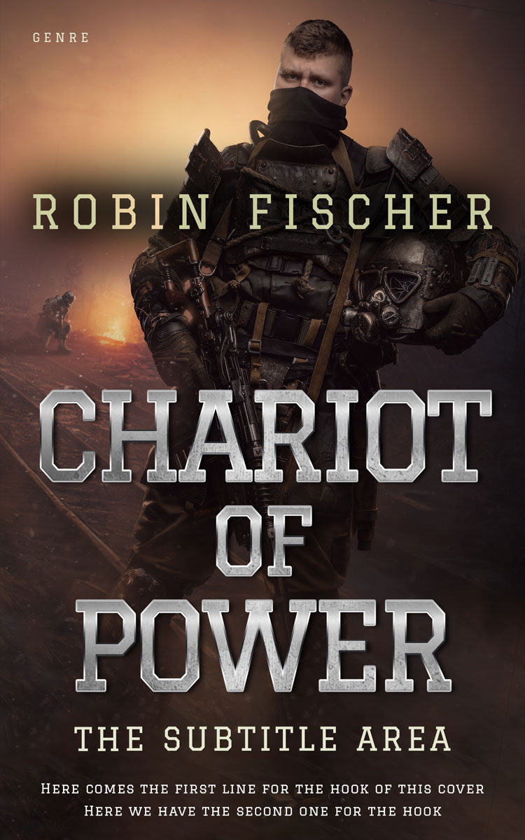 2D view of Premade Apocalyptica Book Cover - Cocoa Brown