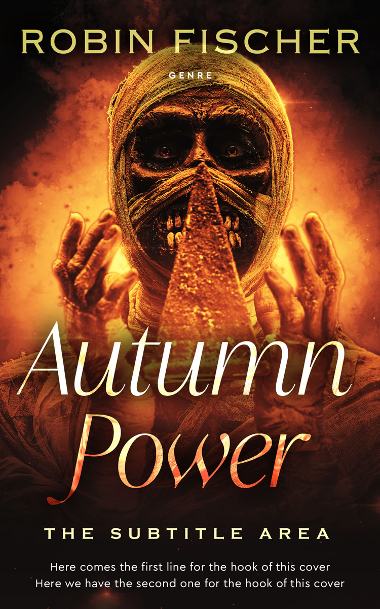 2D view of Premade Fantasy Book Cover - Red Damask