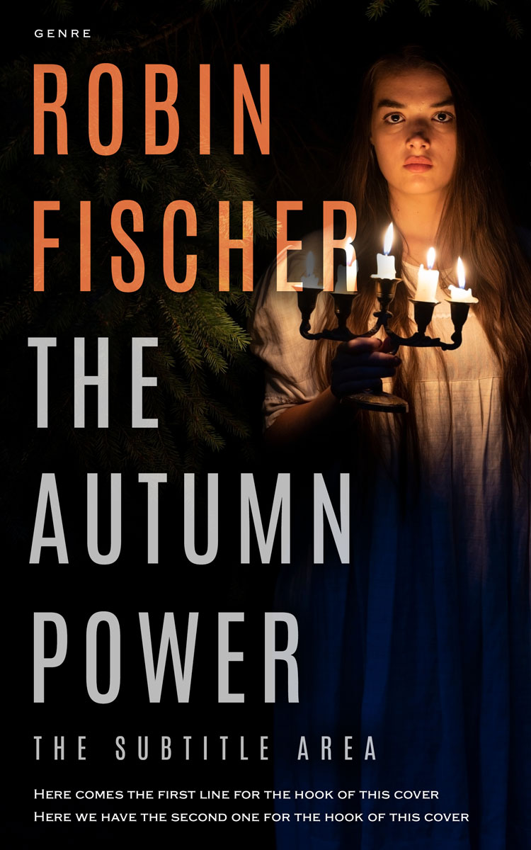 2D view of Premade Horror Book Cover - Antique Brass