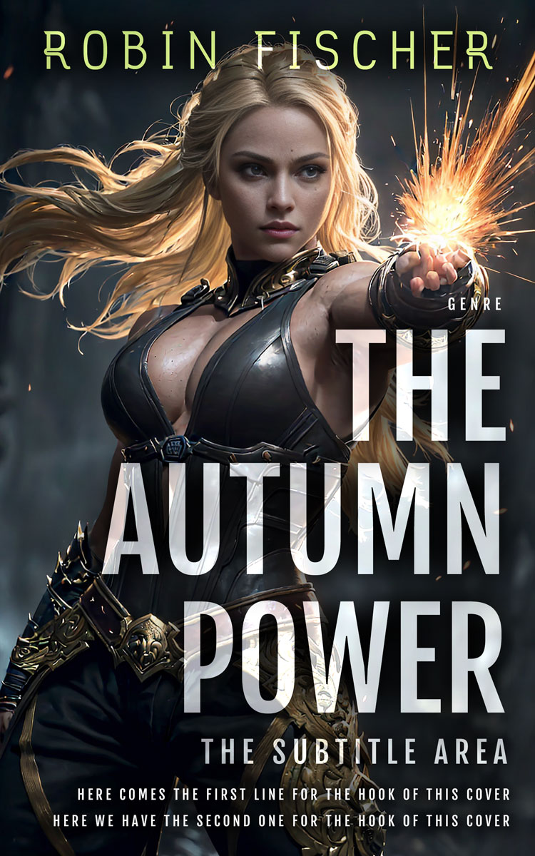 2D view of Premade Science Fiction Book Cover - Soft Amber