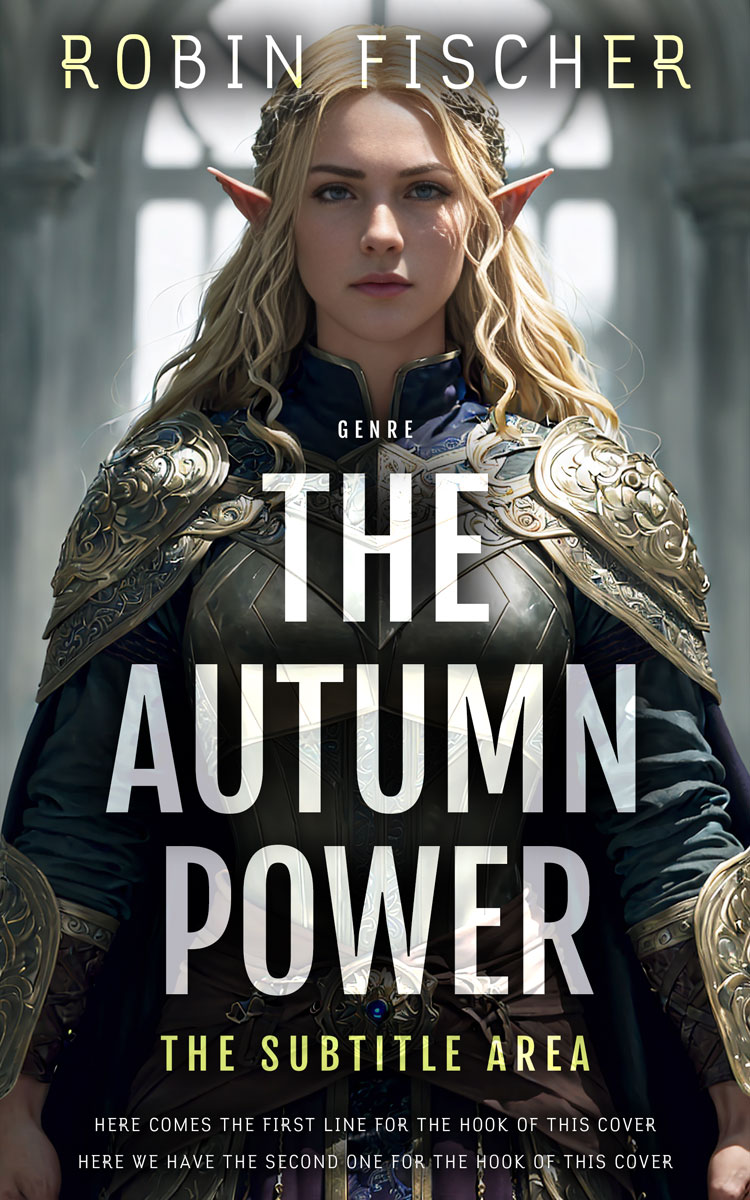 2D view of Premade Fantasy Book Cover - Heavy Metal