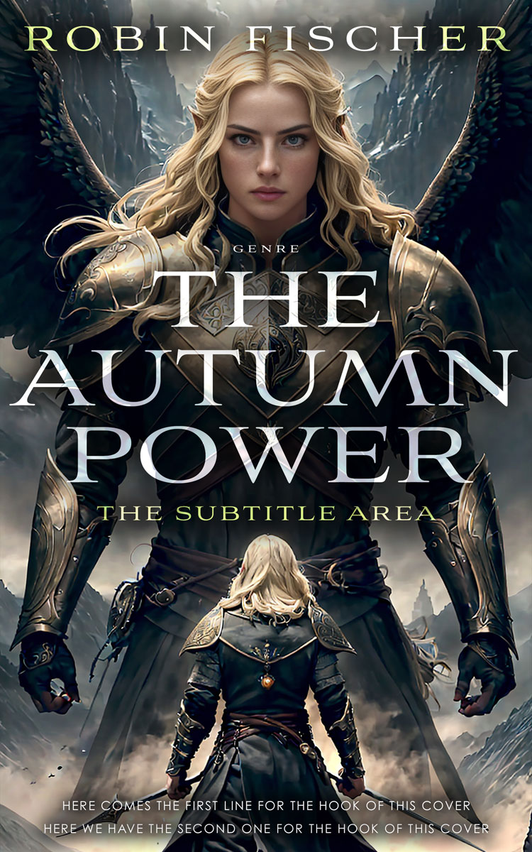 2D view of Premade Fantasy Book Cover - Shark