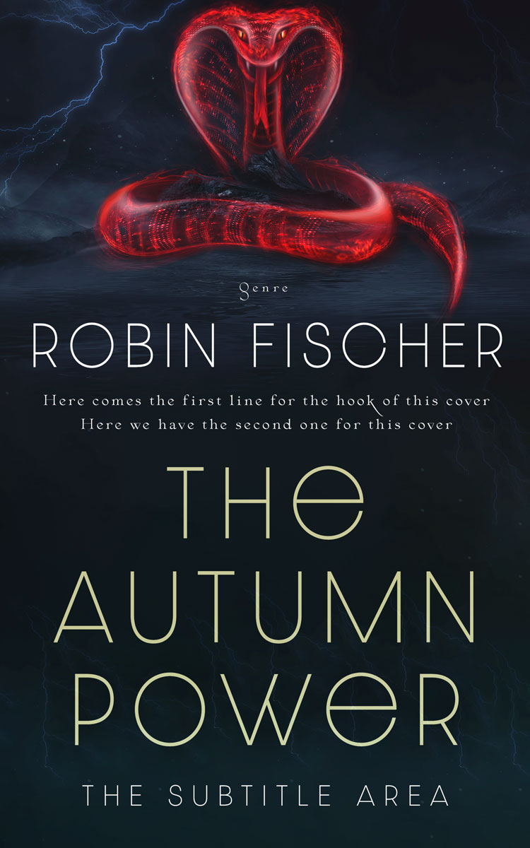 2D view of Premade Fantasy Book Cover - Shark