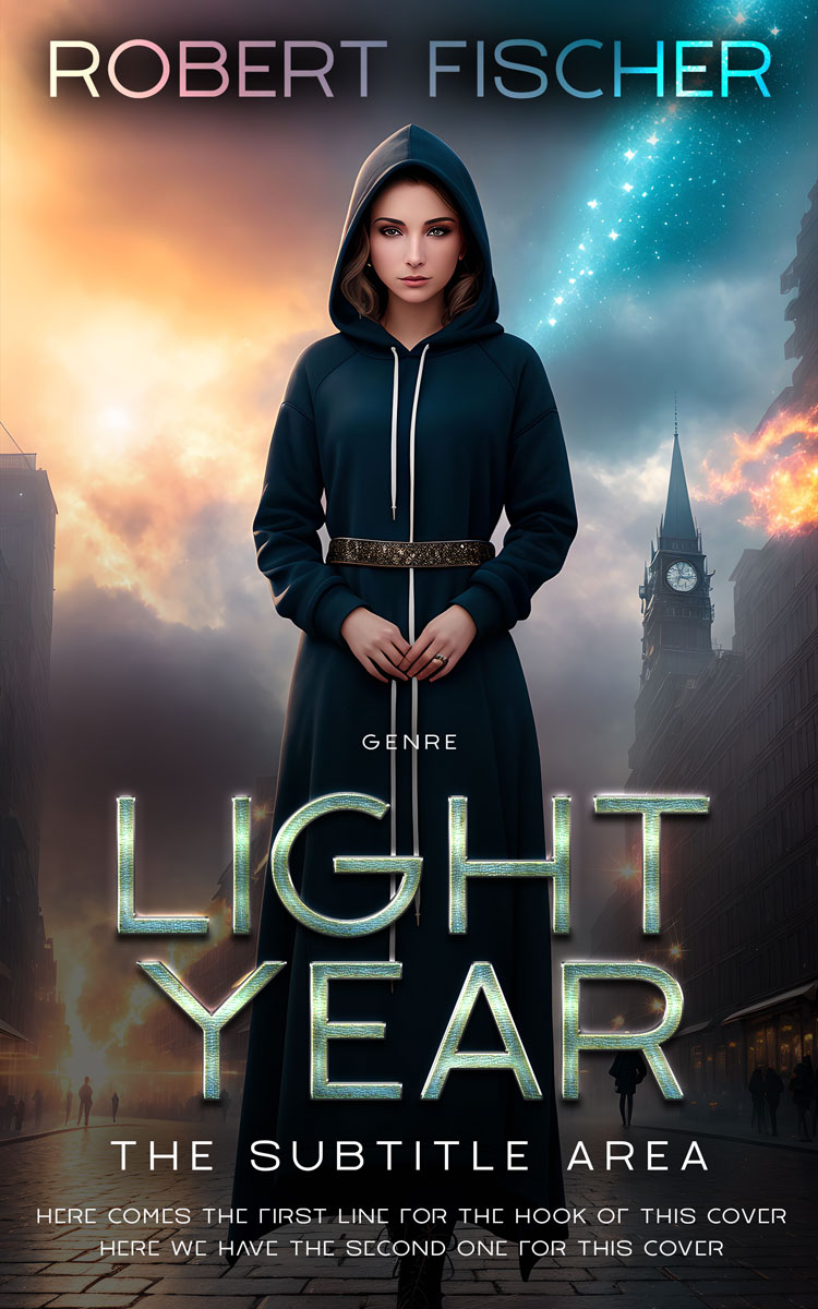 2D view of Premade Teen & Young Adult Book Cover - Shark