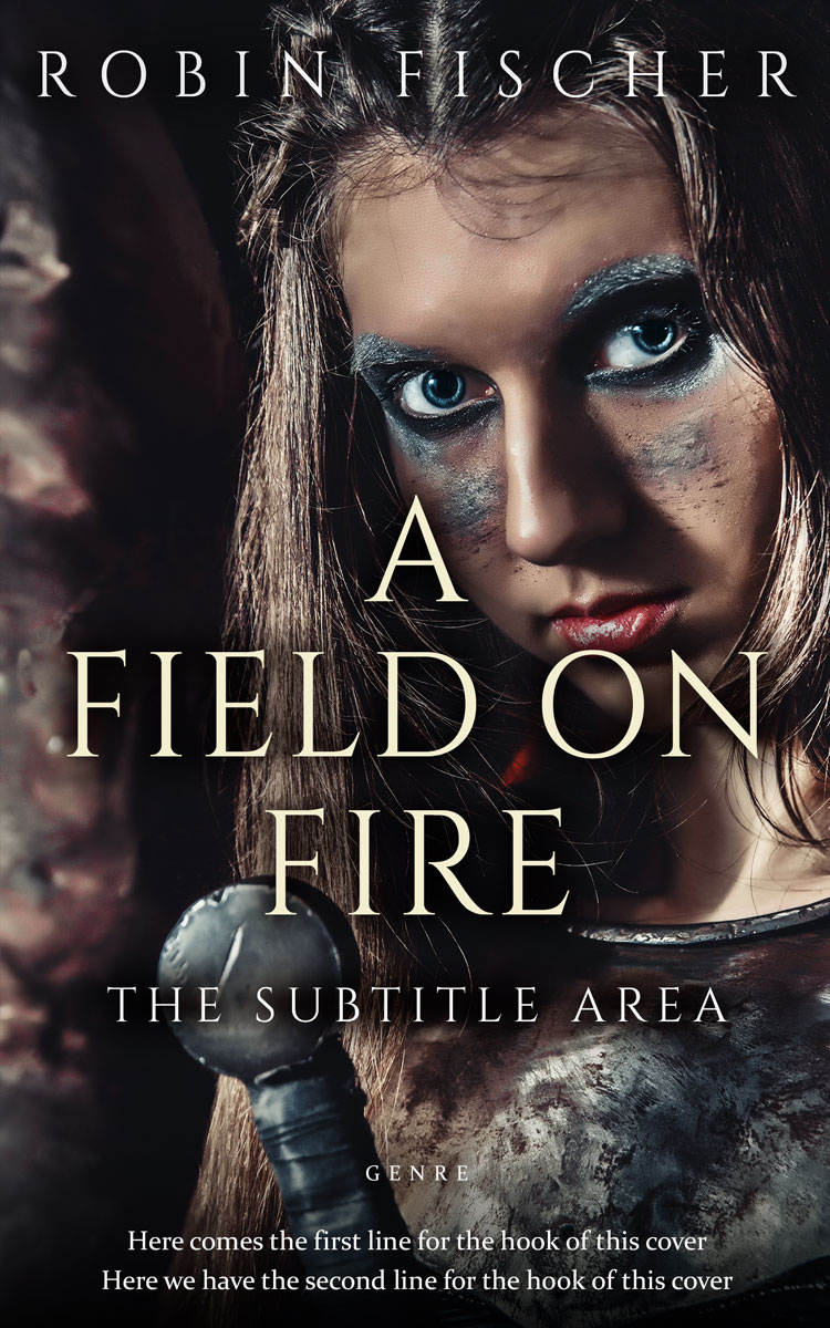 2D view of Premade Fantasy Book Cover - Thunder