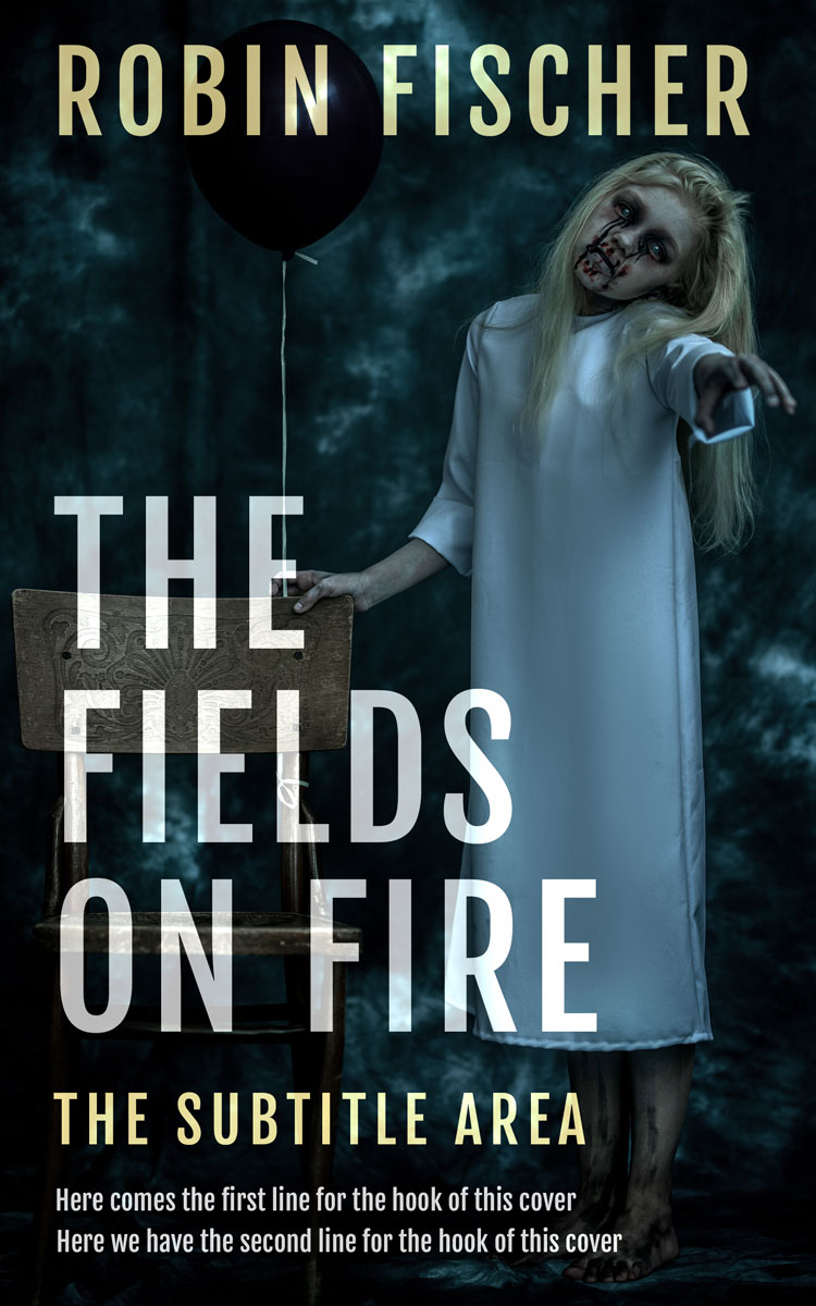 2D view of Premade Horror Book Cover - Aztec