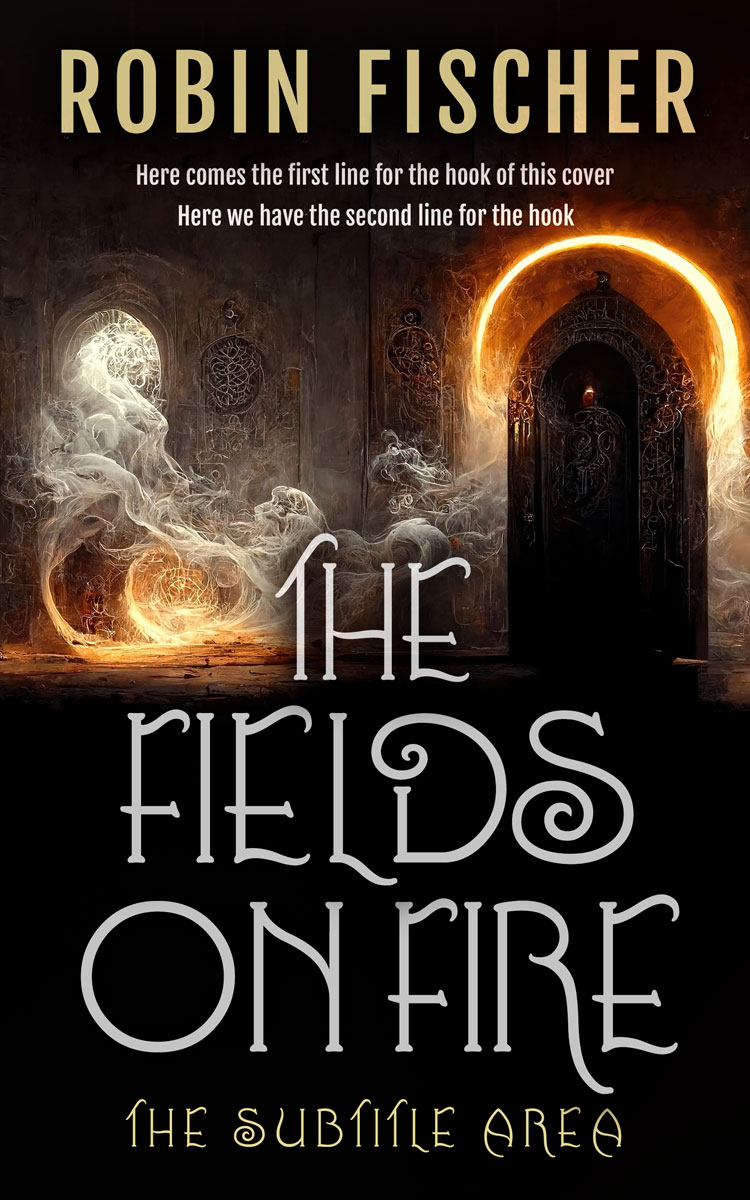 2D view of Premade Fantasy Book Cover - Indian Khaki