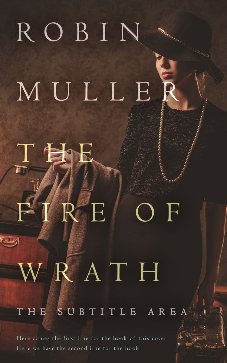 2D view of Premade Historical Book Cover - Cocoa Brown