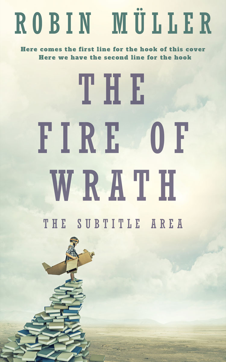 2D view of Premade Children's Book Cover - Periglacial Blue