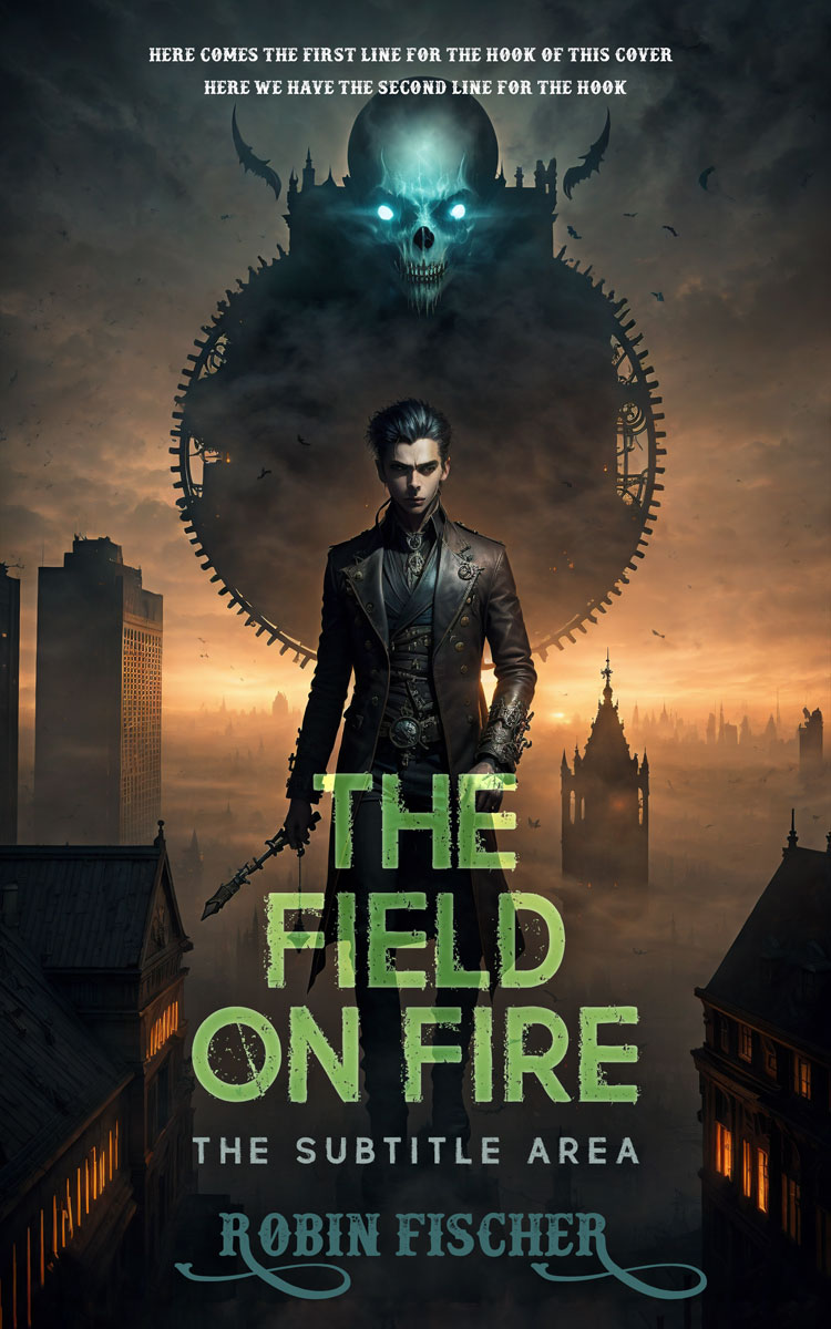 2D view of Premade Horror Book Cover - Heavy Metal