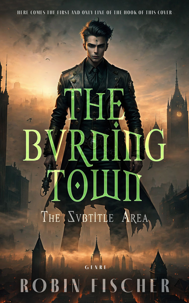 2D view of Premade Horror Book Cover - Dune