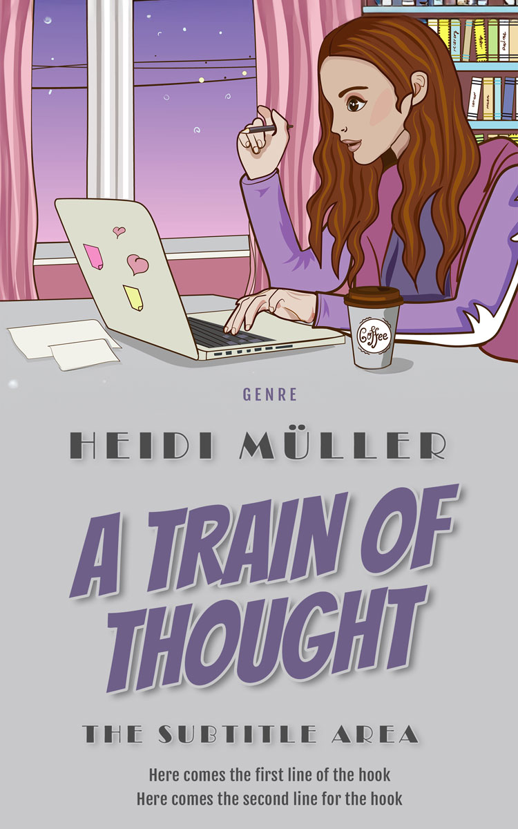 2D view of Premade Business Book Cover - Pale Slate