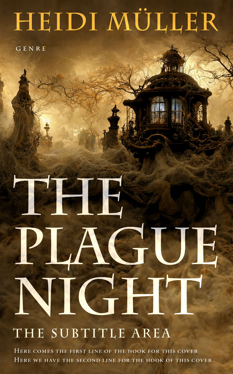 2D view of Premade Horror Book Cover - Brown Derby