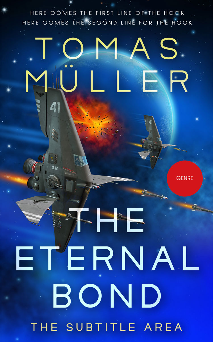 2D view of Chathams Blue #28491 - Premade Science Fiction Book Cover