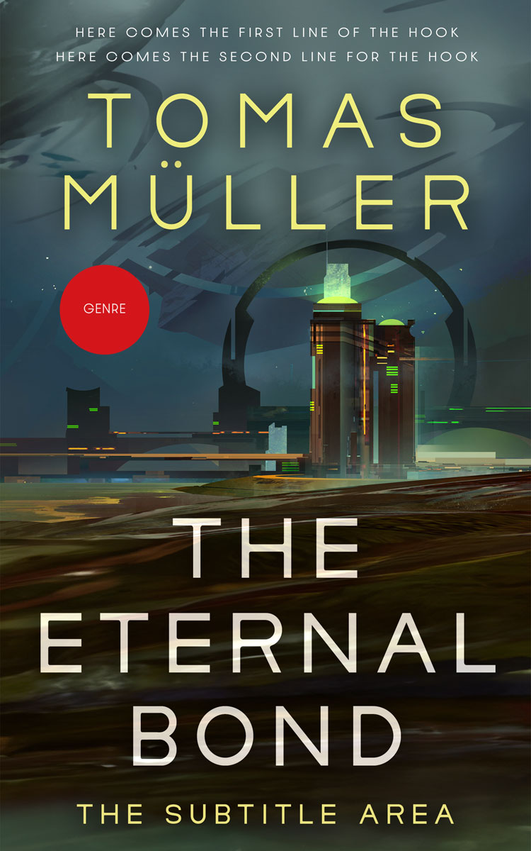 2D view of Lunar Green #28493 - Premade Science Fiction Book Cover