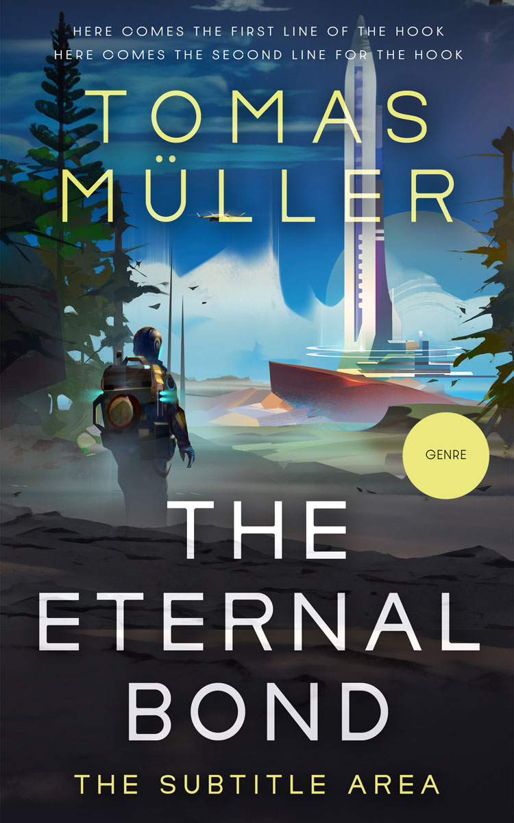 2D view of Shark #28494 - Premade Science Fiction Book Cover