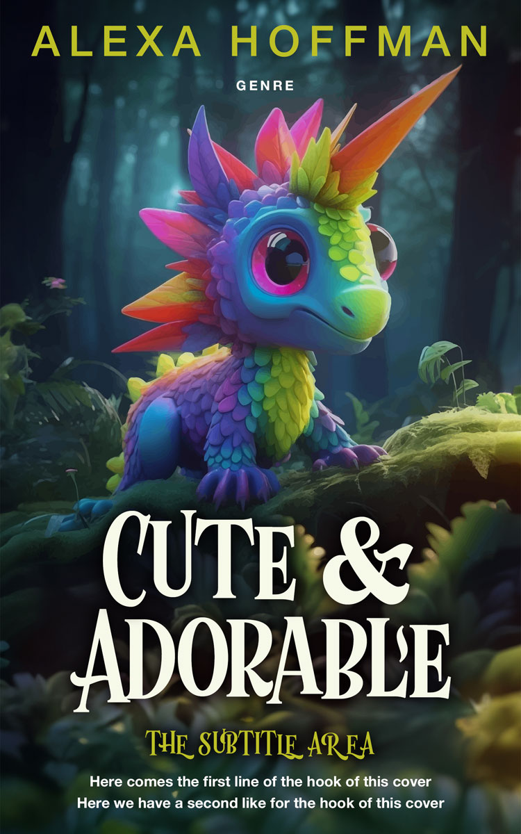 2D view of Premade Children's Book Cover - Outer Space