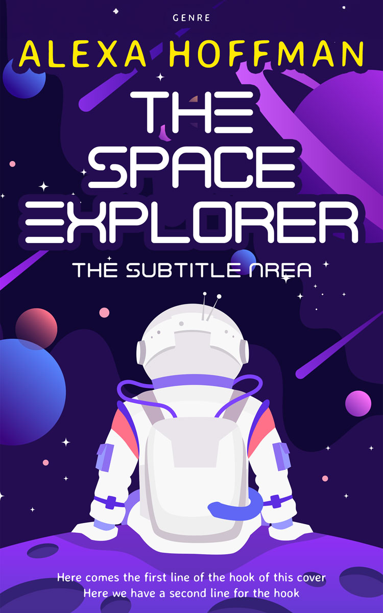 2D view of Violet #28553 - Premade Science Fiction Book Cover