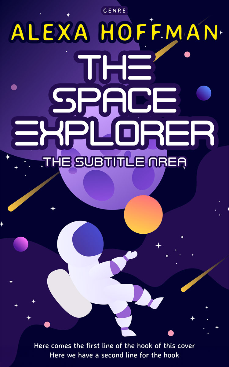 2D view of Violet #28554 - Premade Science & Nature Book Cover