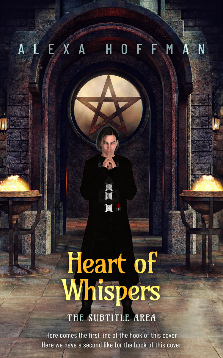 2D view of Premade Fantasy Book Cover - Thunder