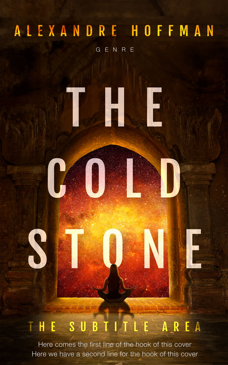 2D view of Premade Literary Fiction Book Cover - Raw Sienna