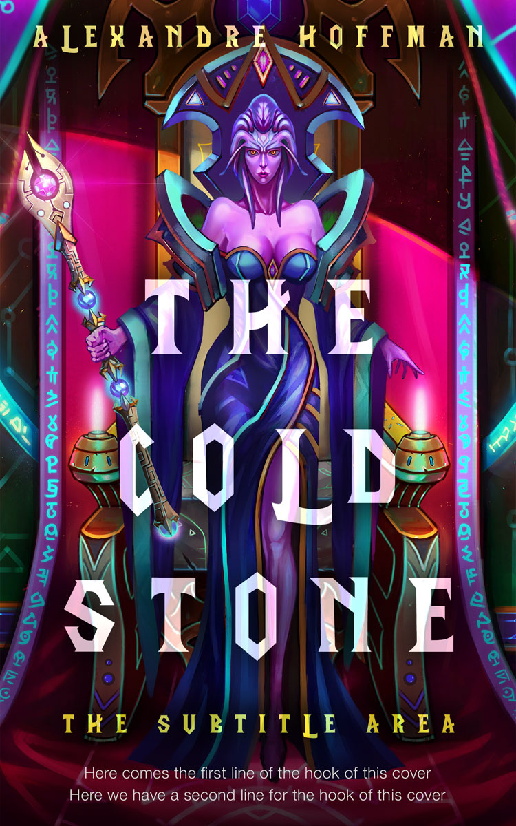 2D view of Premade Fantasy Book Cover - Hopbush