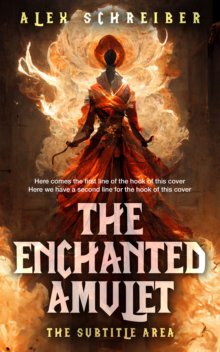 2D view of Harvest Gold #28700 - Premade Fantasy Book Cover