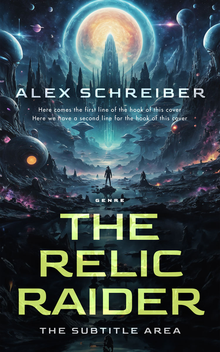 2D view of Mirage #28777 - Premade Science Fiction Book Cover